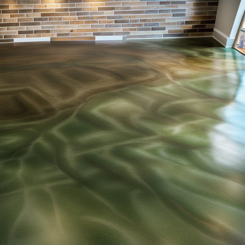 green stained concrete