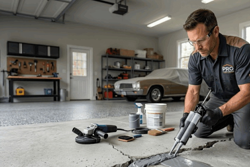 garage floor cement repair